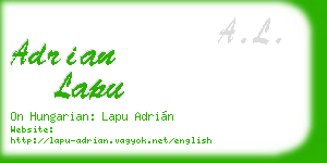 adrian lapu business card